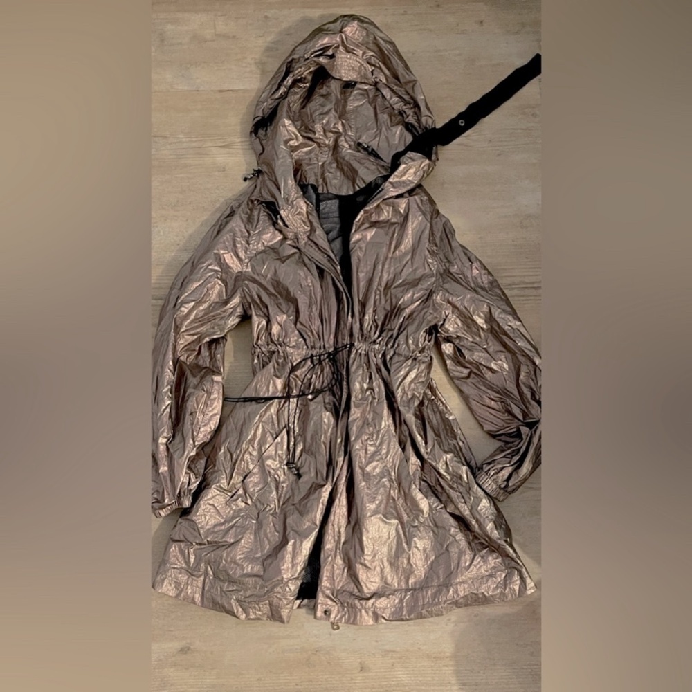 Aviva on earth rose gold rain jacket